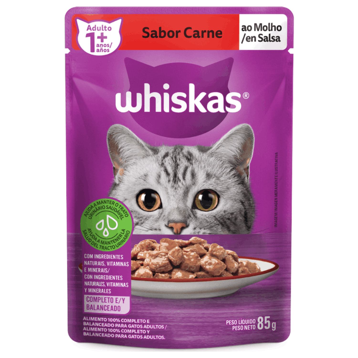 Whiskas Sachê Carne ao Molho