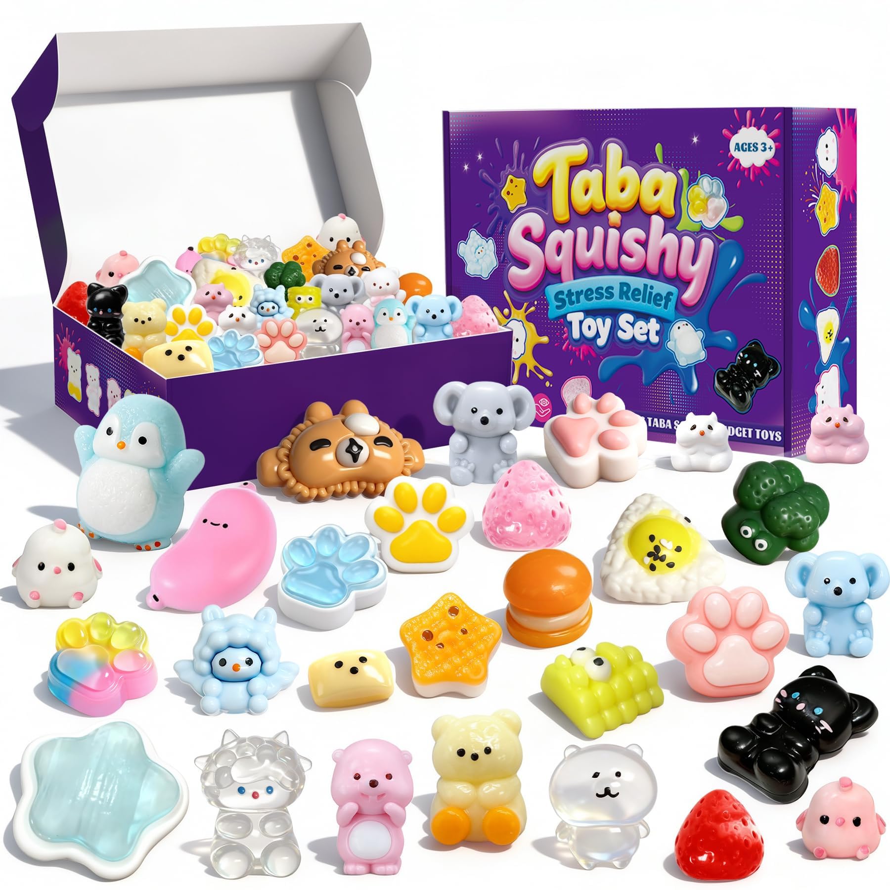 Kit Squishy Antiestresse com 30 unidades