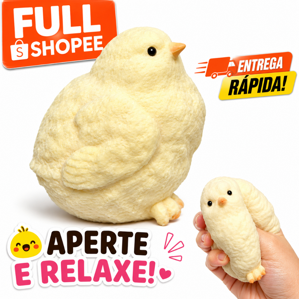 Brinquedo Squishy Pintinho Fofo Antiestresse