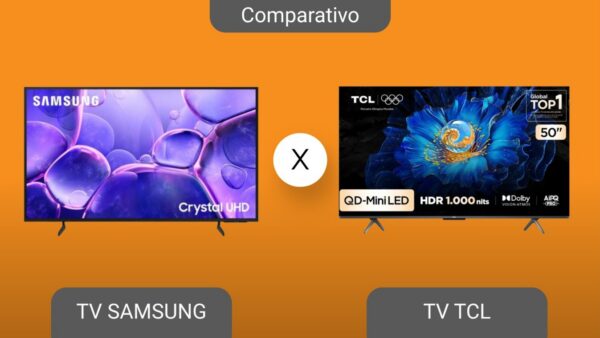 TV TCL e Samsung lado a lado