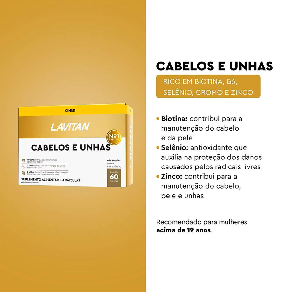 Lavitan Cabelos e Unhas 30 cáps