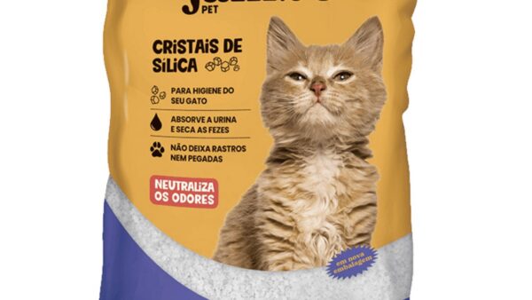 Areia de sílica para gato