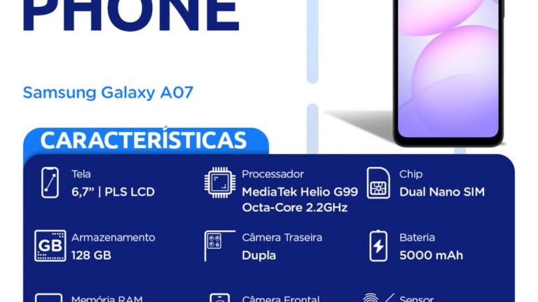 Samsung A07-128GB ou Motorola G06-128GB: qual Celular…