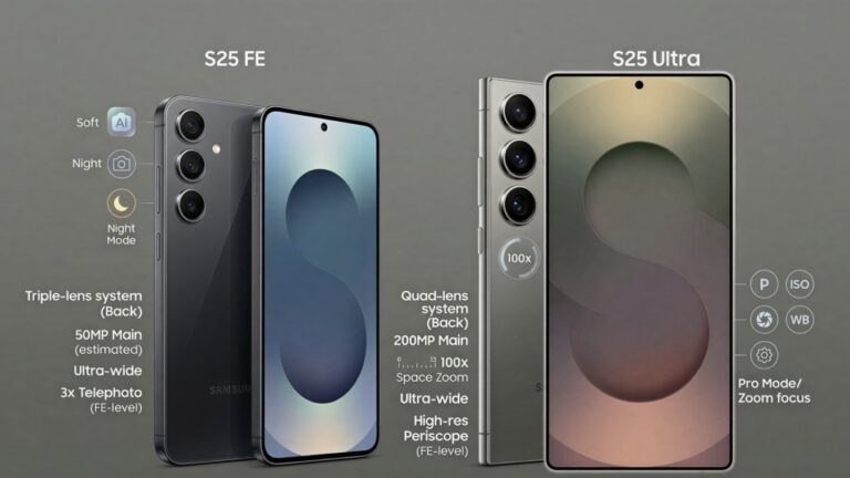 Galaxy S25 FE ou S25 Ultra: a diferença compra um A57…