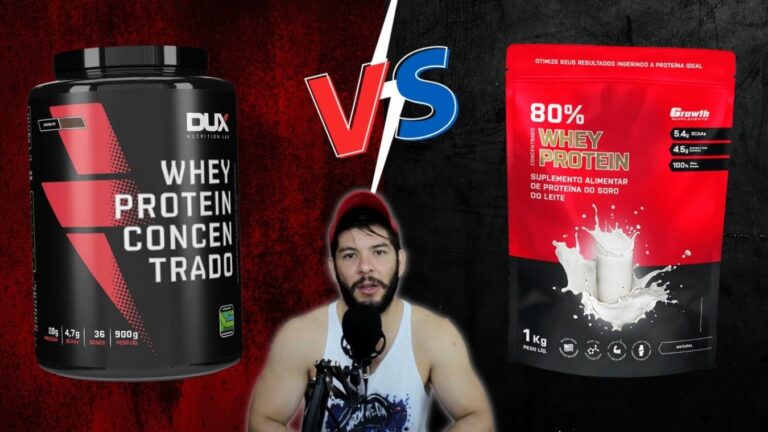 Whey Dux ou Growth: qual compensa na conta da proteína
